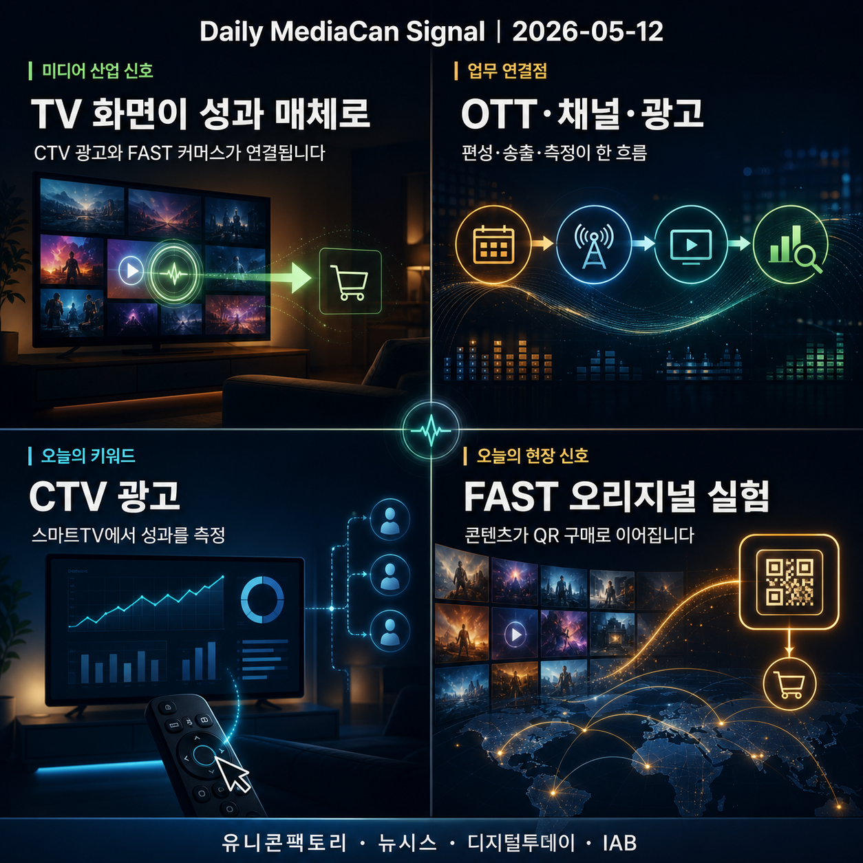 TV 화면이 성과 매체로